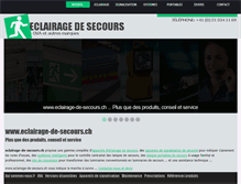 Tablet Screenshot of eclairage-de-secours.ch